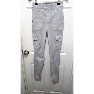 Spanx Gray Women's Stretch Cargo Ankle Jogger Pants Multiple Pockets Slim Fit M